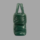 Aurora - Metallic puffer carrier bag with ruffled design