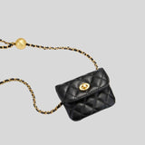 Chloe - Quilted mini shoulder bag with chain strap