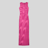 Chloe - Slim-fit velvet maxi dress with asymmetric neckline