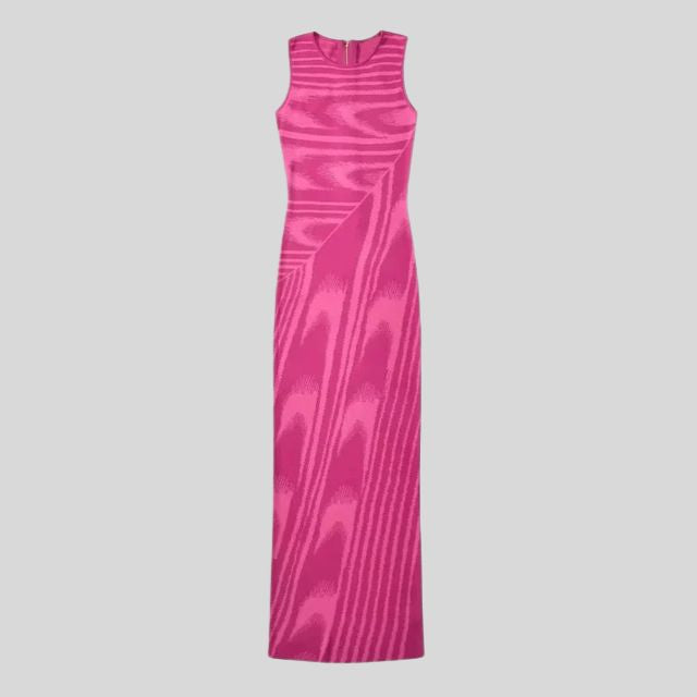 Chloe - Slim-fit velvet maxi dress with asymmetric neckline