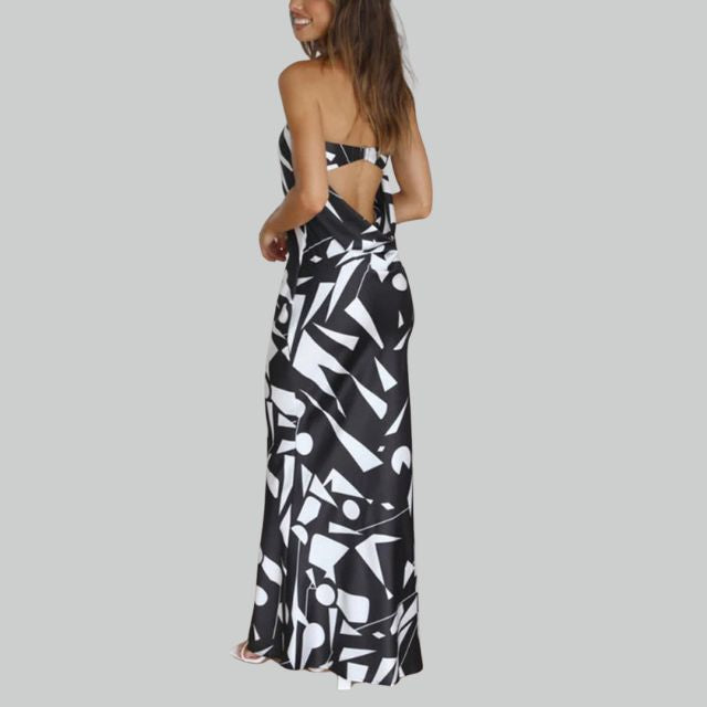 Andrea - Strapless maxi dress with side slit