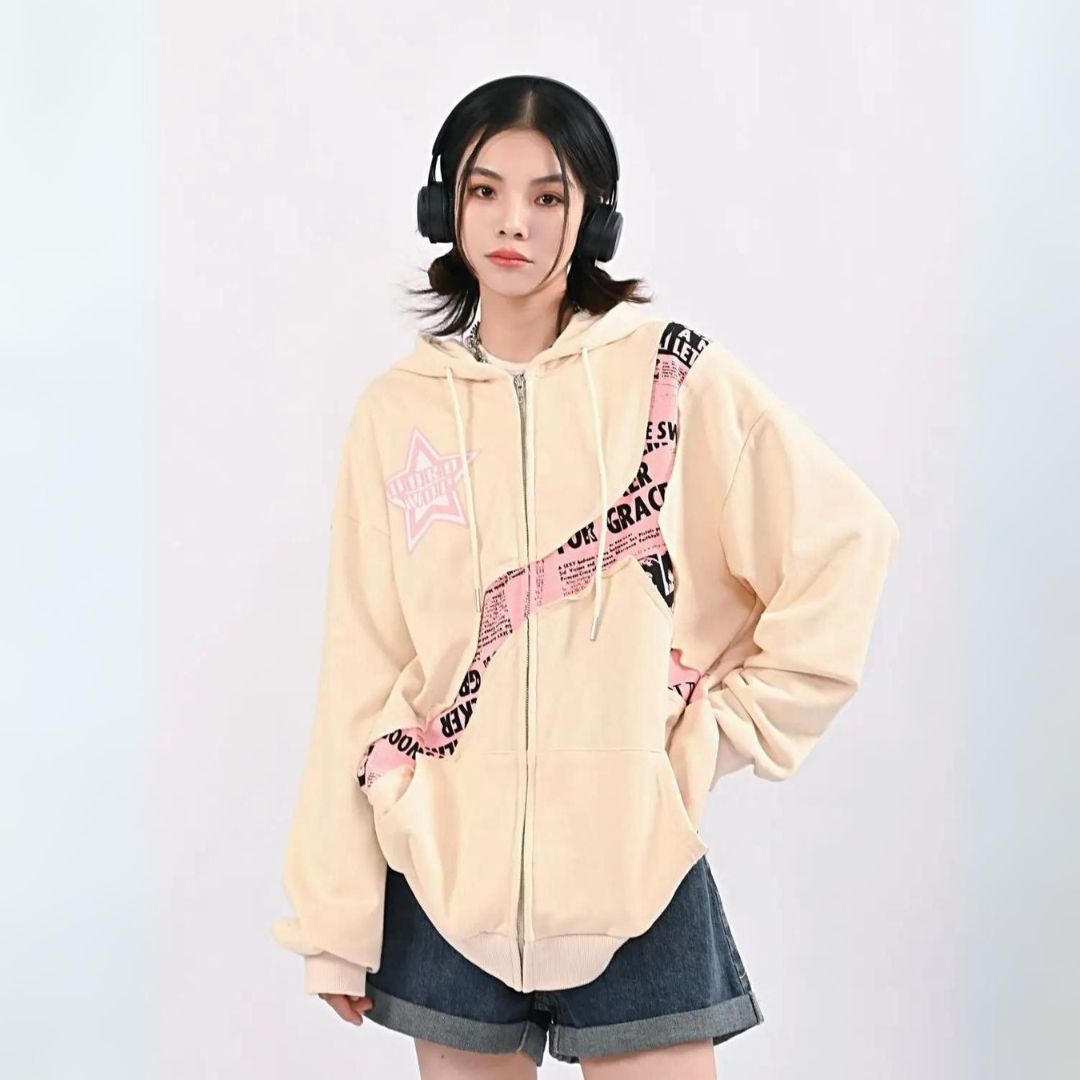 Aria - Oversized hoodie with graphic print