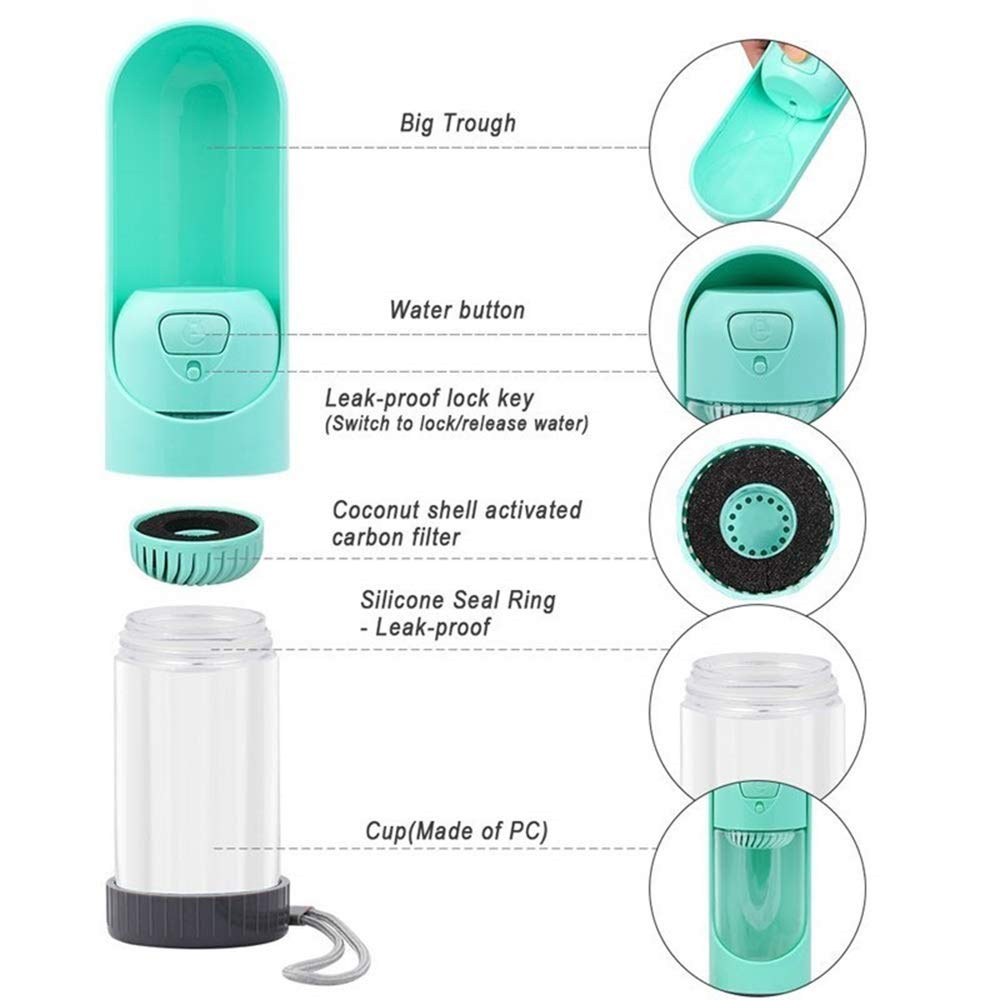 Portable Filtered Dog Drinking Bottle