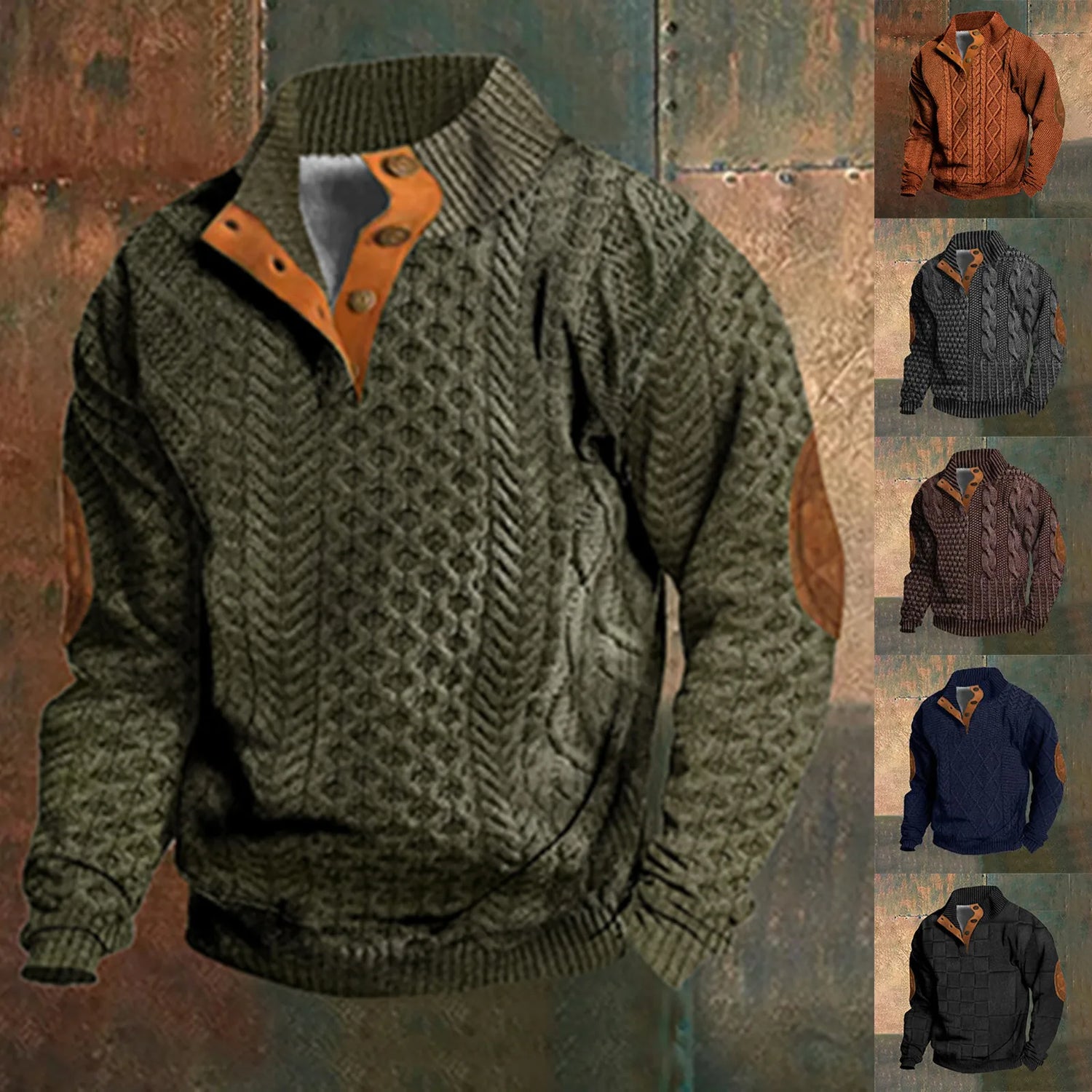 Bluma - Casual retro cashmere shirt for men