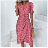 Piera - Fine dress with buttons