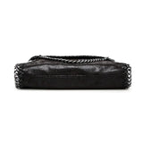 Isabel - Suede clutch with chain embellishment