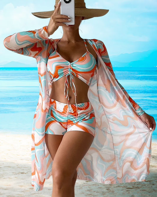 3-piece bikini set with high waist Yeva