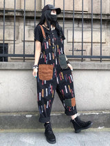 Jacky - Women's Muti-colour Patchwork Denim Jumpsuit