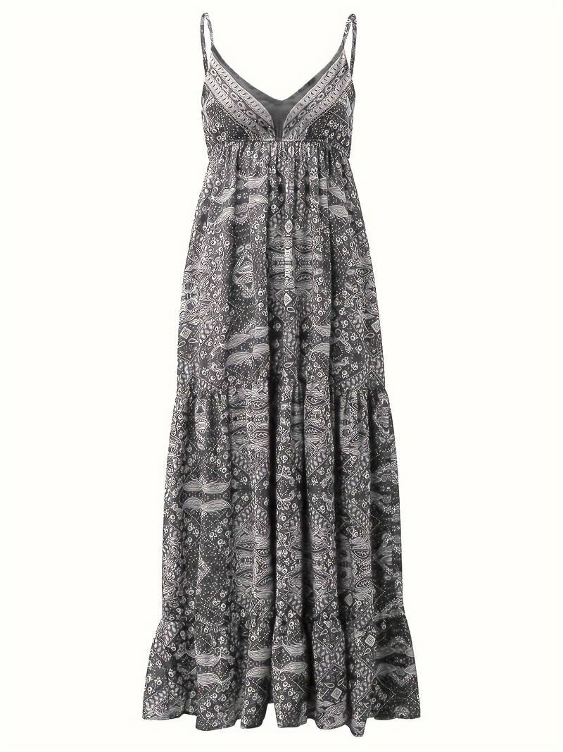 Yeva - Bohemian-style maxi dress with ethnic print