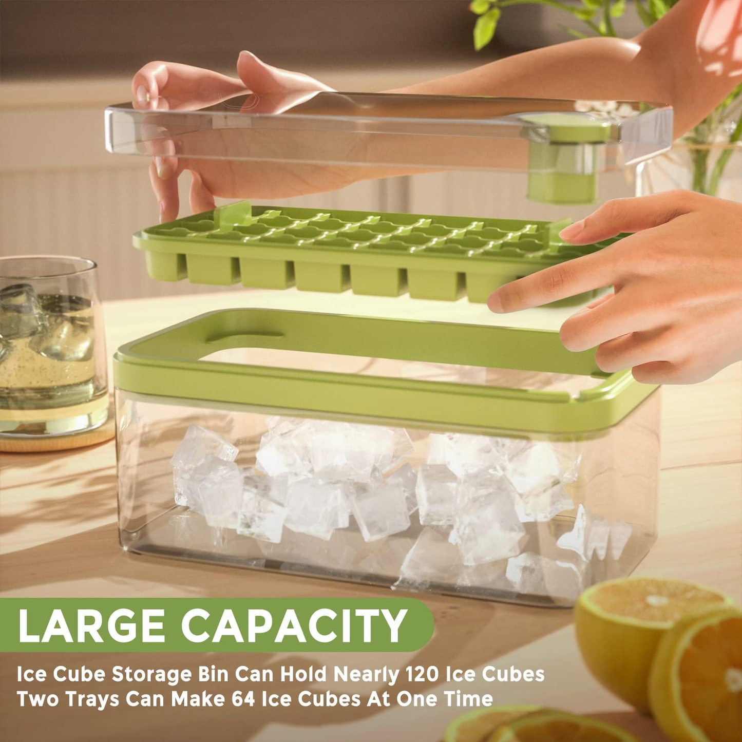 Ice Cube Maker With Storage Box