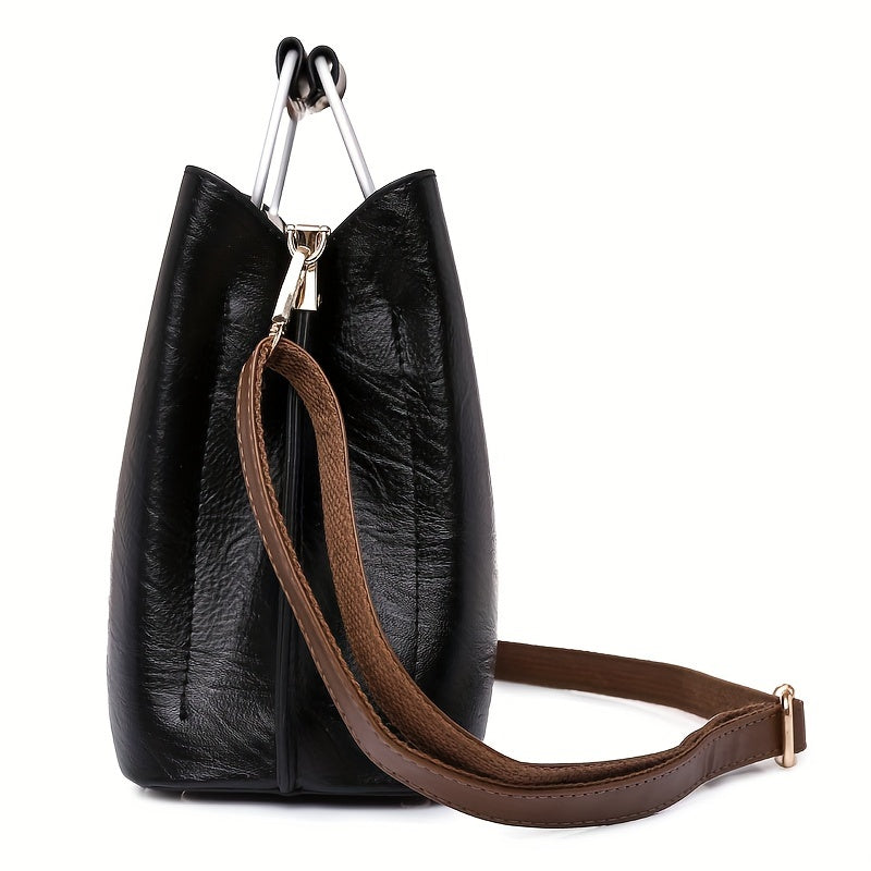 Ava - Elegant two-coloured leather bag