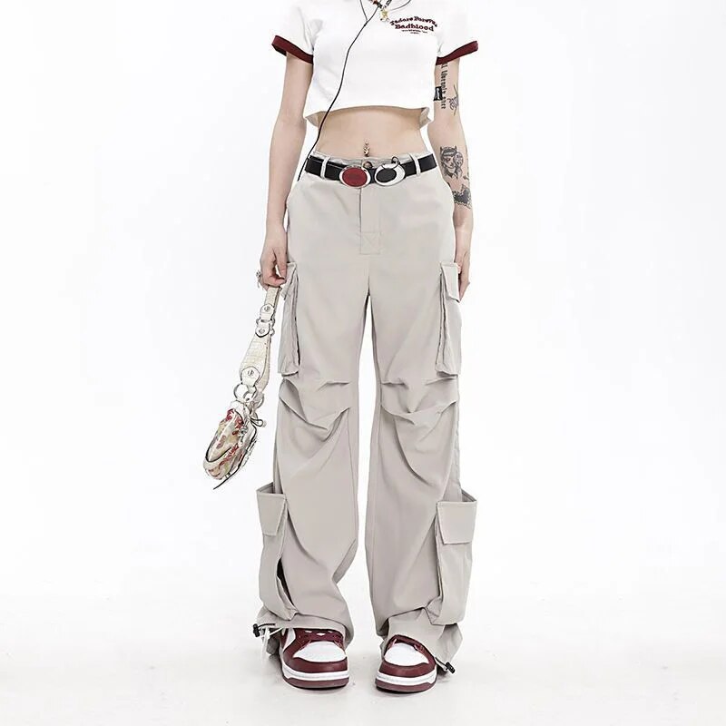 Elfie - Hip Hop Oversize Cargo Pants for Women