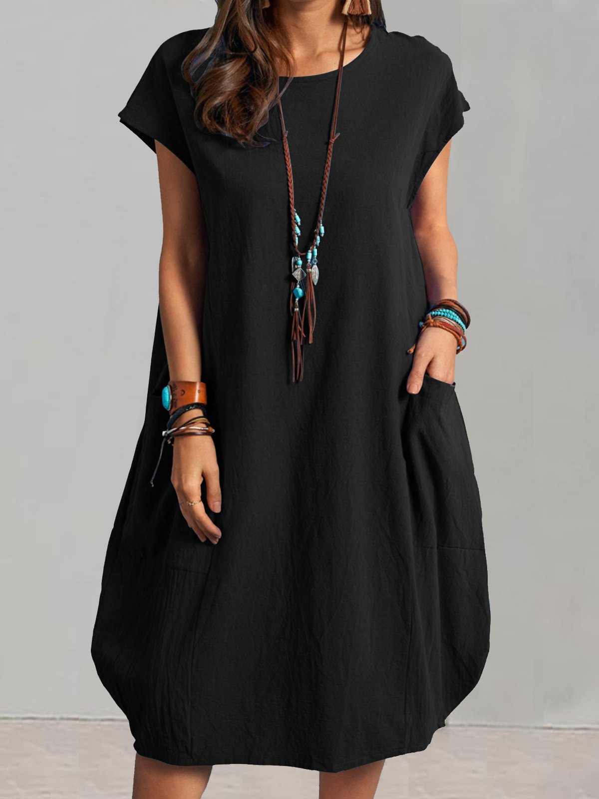 Women's Casual Elegant Cotton Dress