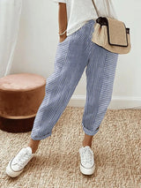 Lisa™ - Cotton striped trousers