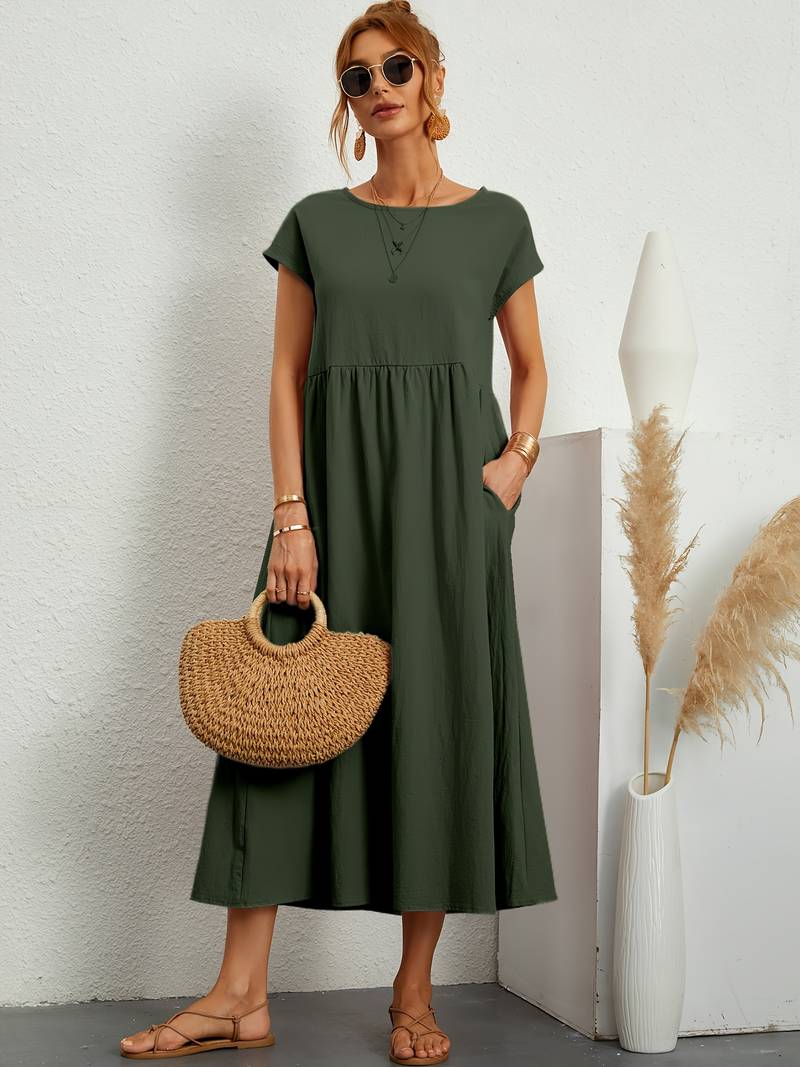 Solena - Casual, loose summer dress with pockets