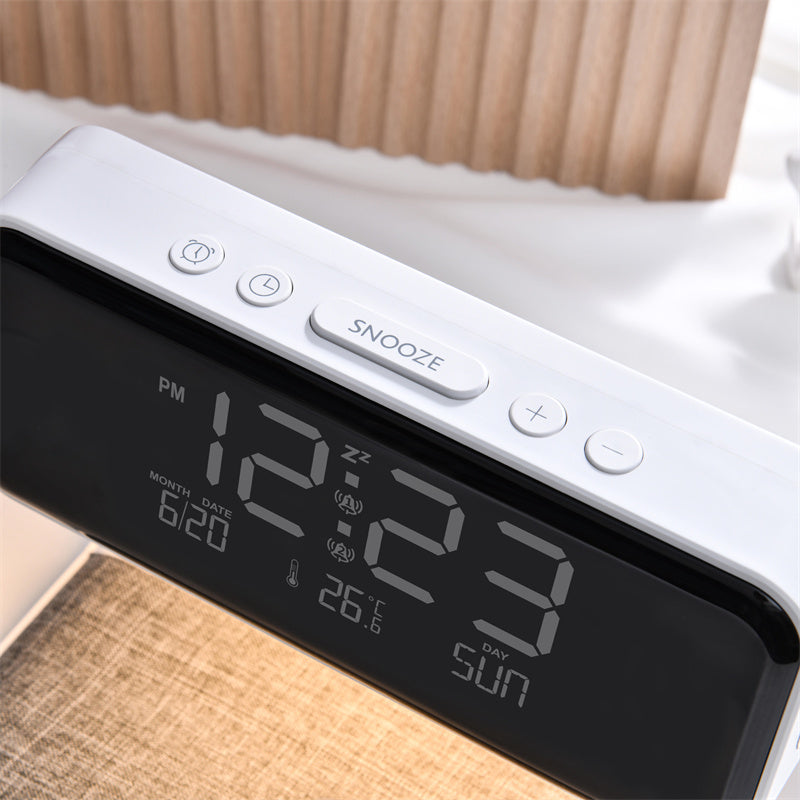 Bedside 3 In 1 LCD screen Alarm Clock