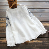 Ethnic Embroidered Round Neck Shirt