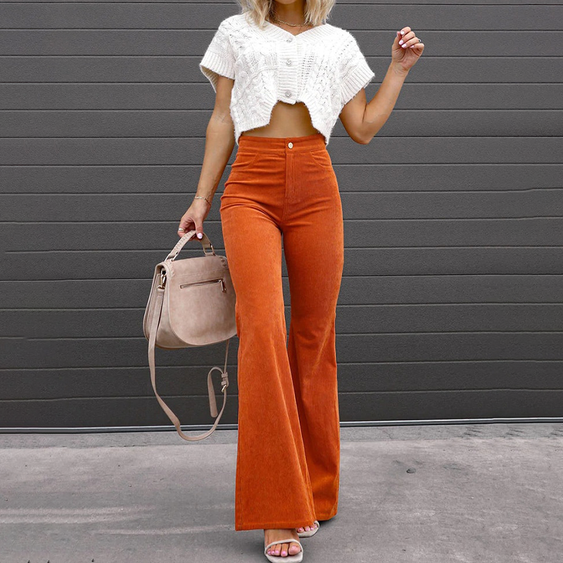 Courtney - curve fitting flared trousers