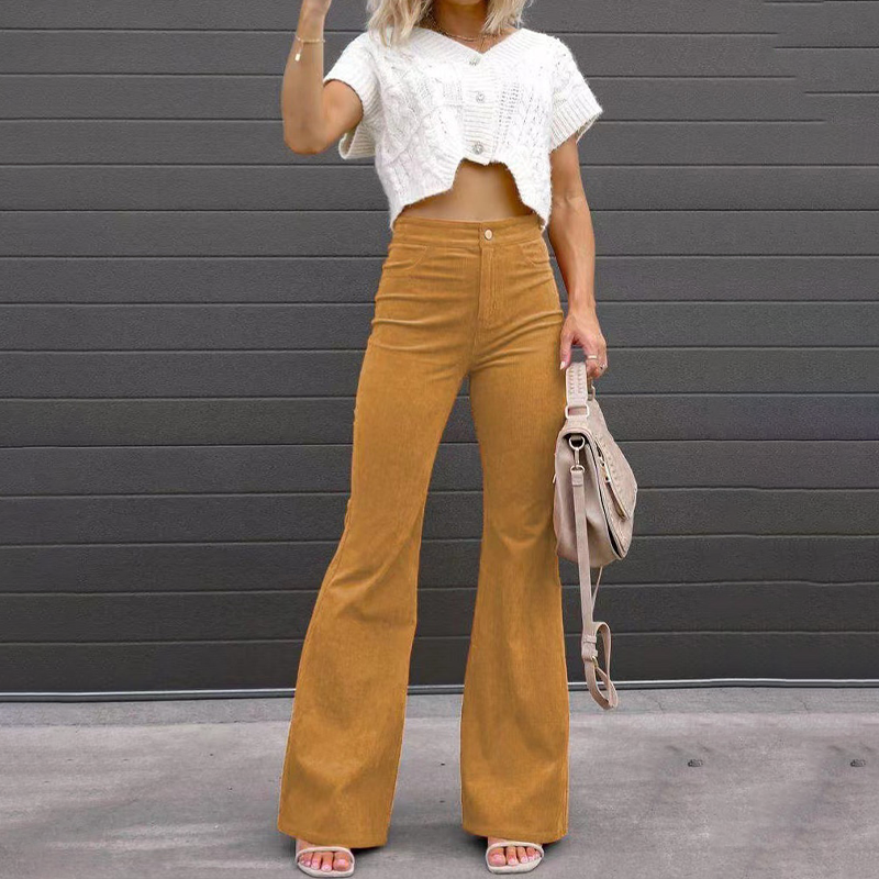 Courtney - curve fitting flared trousers