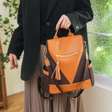 Valencia - Backpack in two-colour look with tassel pendant