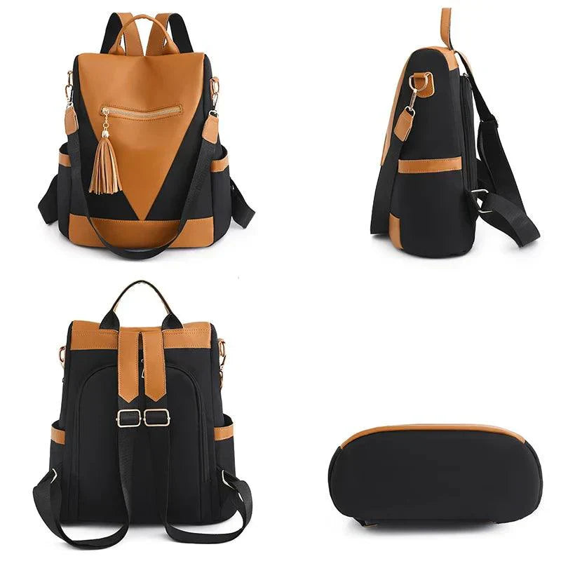 Valencia - Backpack in two-colour look with tassel pendant