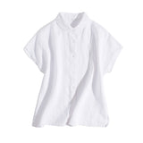 Fresh style loose linen shirt