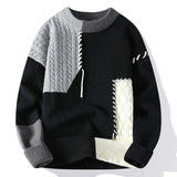 Warm Turtleneck Stylish Patchwork Sweaters for Men