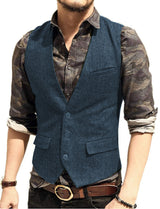 Dominic - Sleeveless waistcoat with textured details