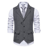Daniil - Sleeveless waistcoat with lapel pocket for men