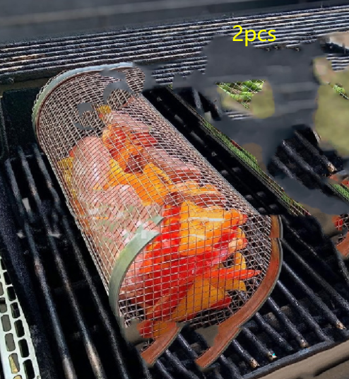 Rolling BBQ Grilling Basket