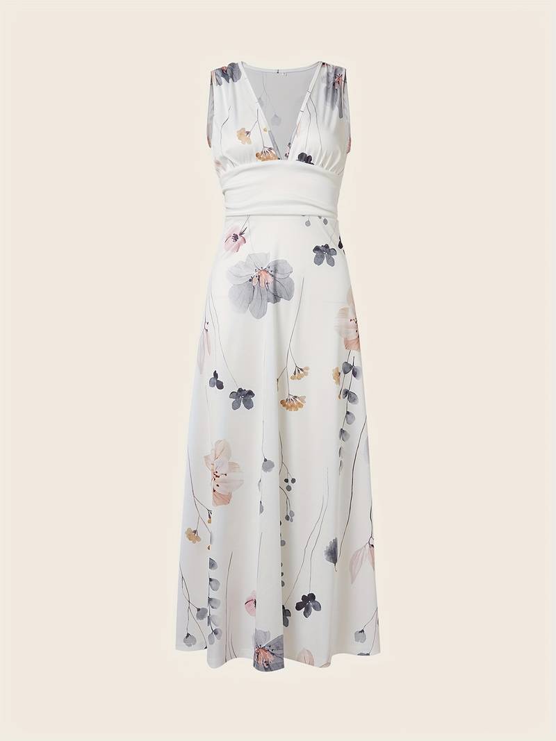 Cassandra - Long dress with floral print