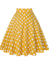 Classic Ladies Floral Pleated Midi Skirts