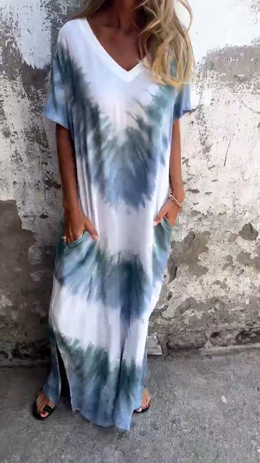 Caelia | Elegant Tie-dye long dress