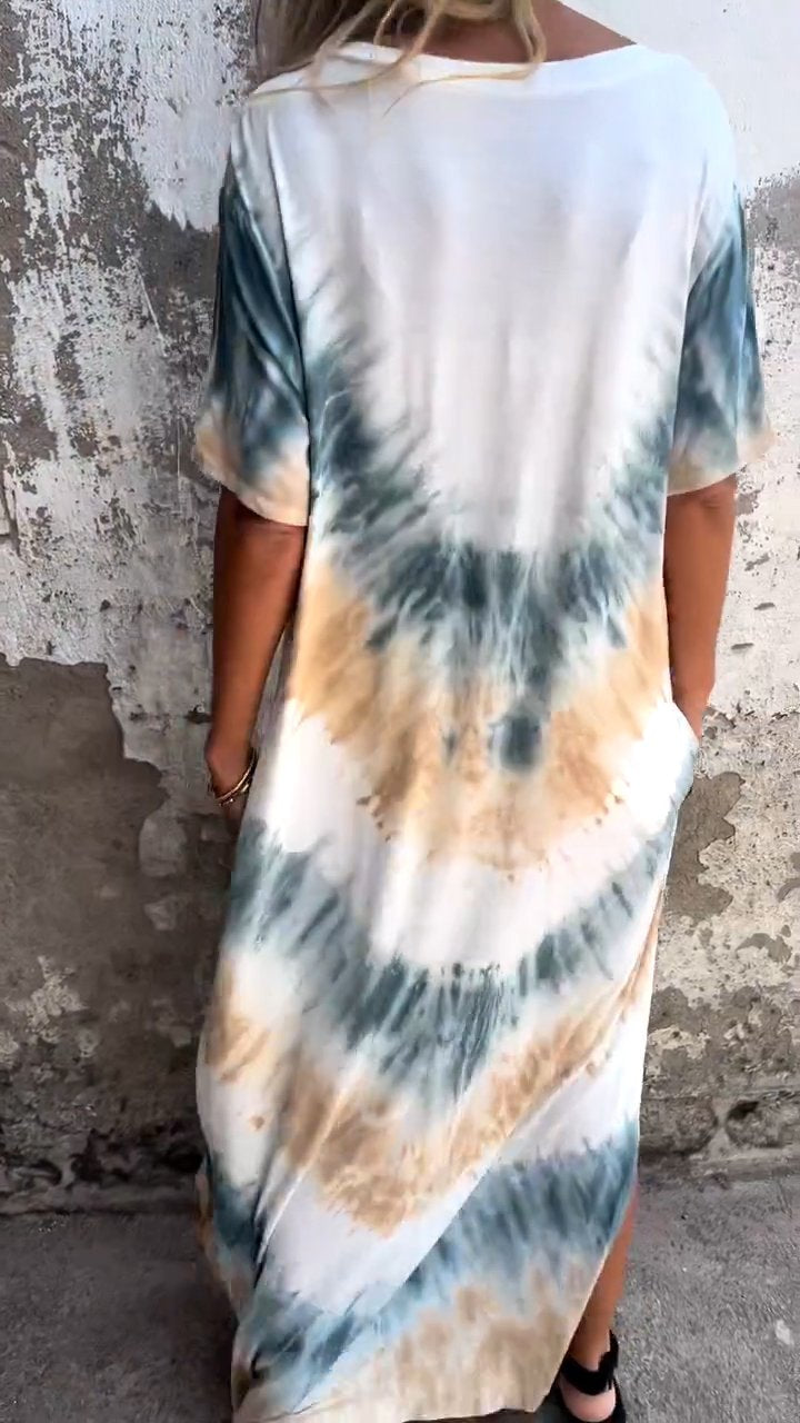 Caelia | Elegant Tie-dye long dress