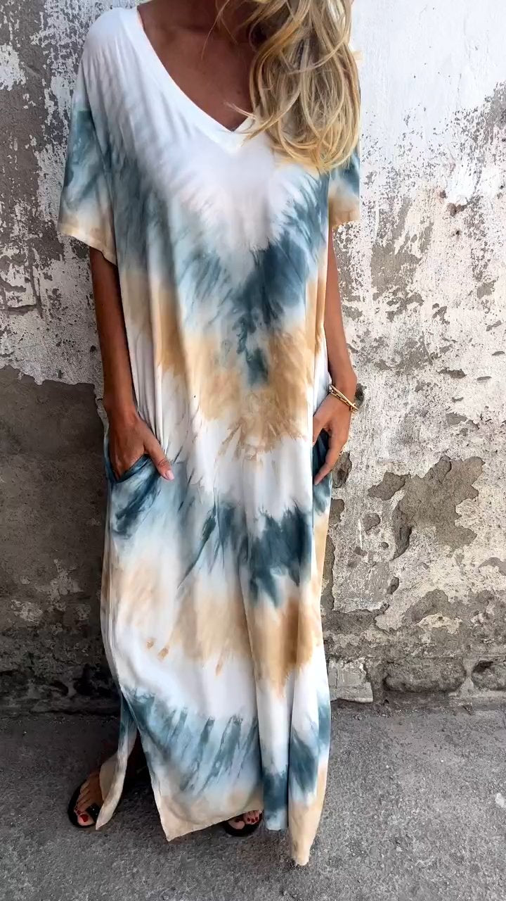 Caelia | Elegant Tie-dye long dress