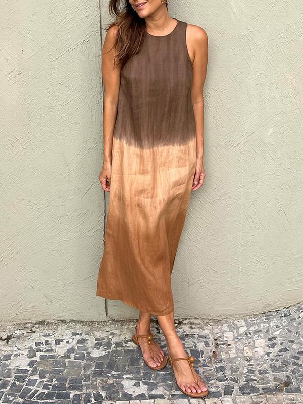 Lysette | Comfy casual long dress with tie-dye