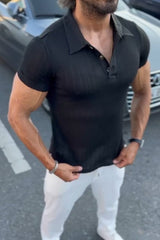 Men's Casual Mesh Breathable Short Sleeve Polo Shirt