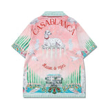 Men's 2 Pice Retro Printed Hawaii Short Sleeve Shirt and Shorts Sets 03102845YY