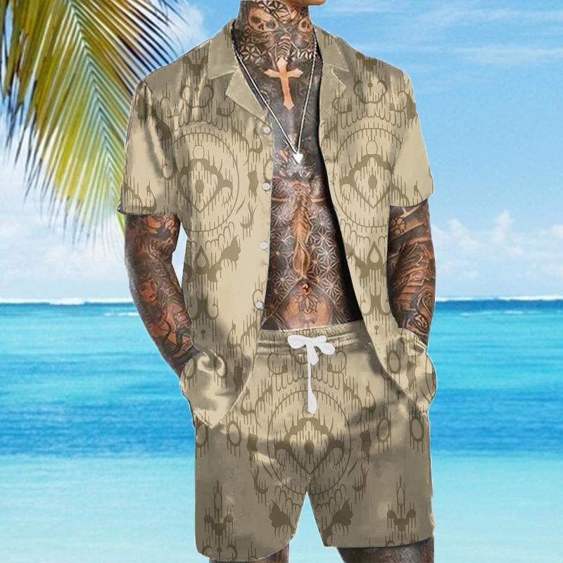 MEN'S SHORT SLEEVE SHIRT BEACH SUIT 20533924YM