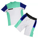 Men's Stitching Color Contrast Sports Suit 51108111L