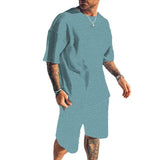 Men's Solid Color Beach Suit 69524585YM