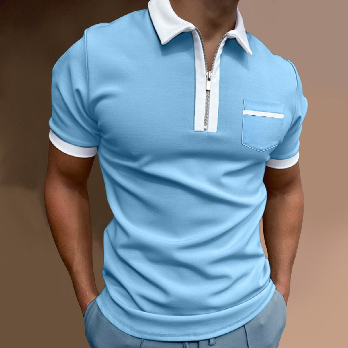 Men's Lapel Casual Polo Shirt