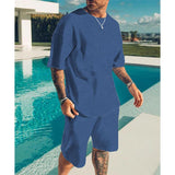 Men's Solid Color Beach Suit 69524585YM