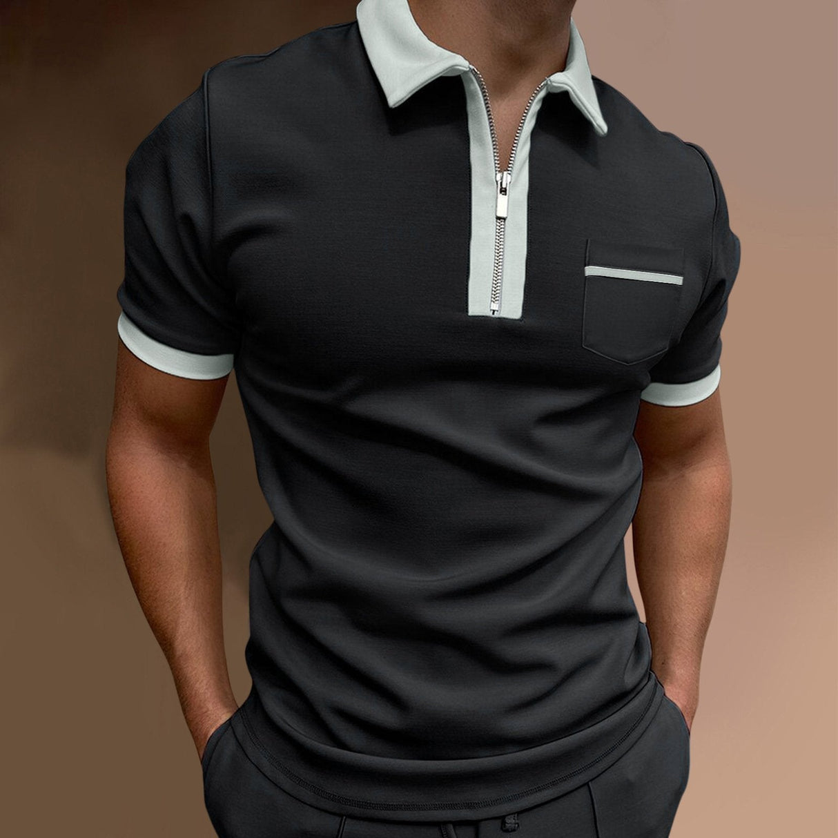 Men's Lapel Casual Polo Shirt