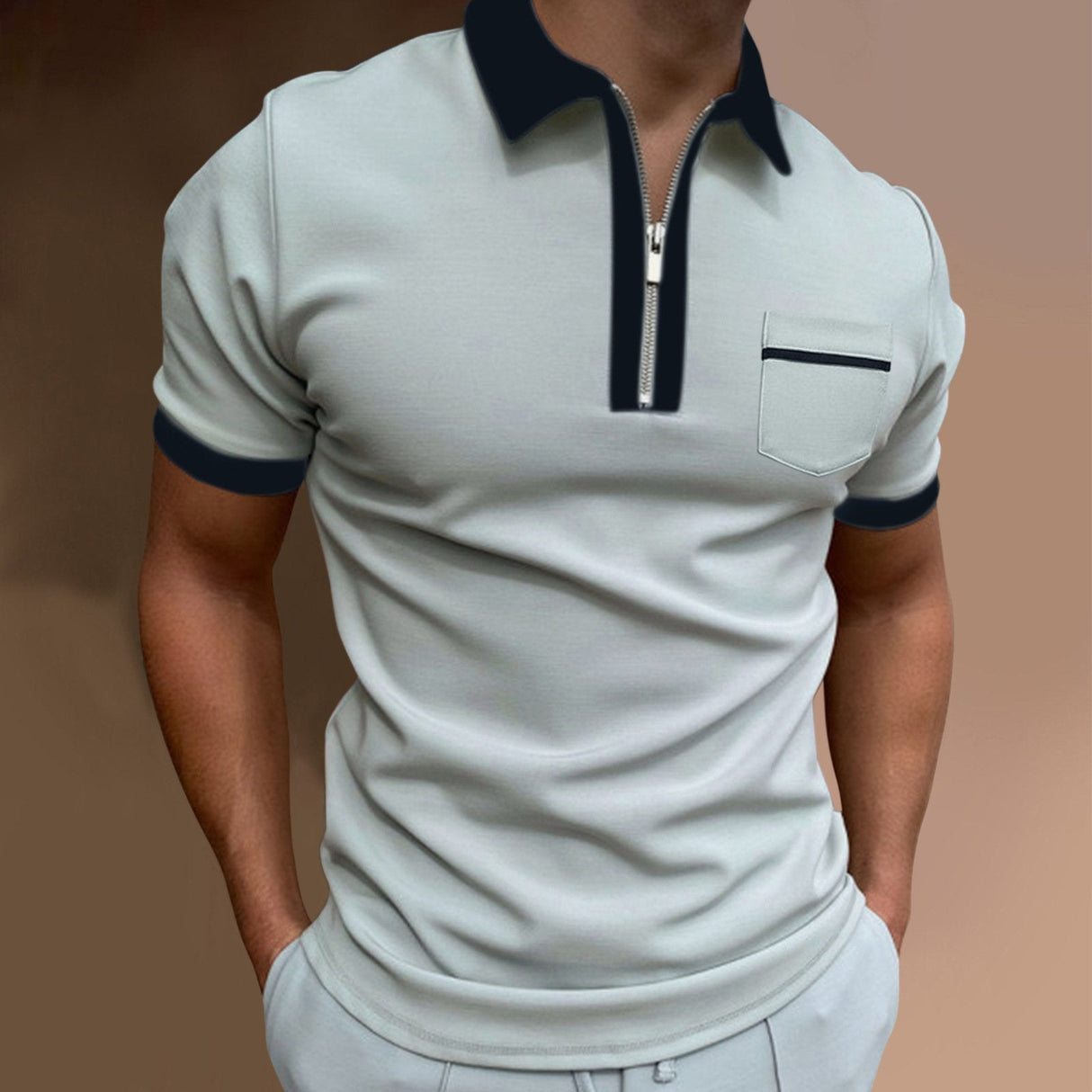 Men's Lapel Casual Polo Shirt