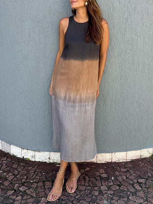 Lysette | Comfy casual long dress with tie-dye