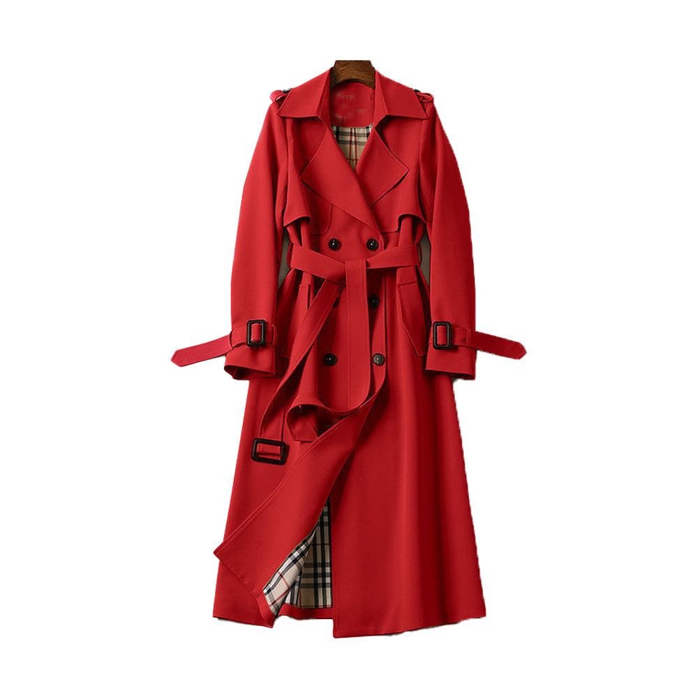 Ladies Trench Coat with Double Button Placket