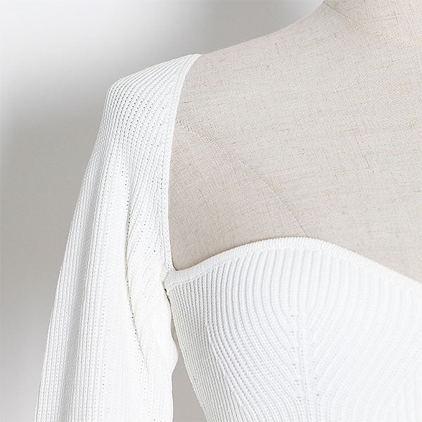 Erich - Knitted Sweater With Square Neckline