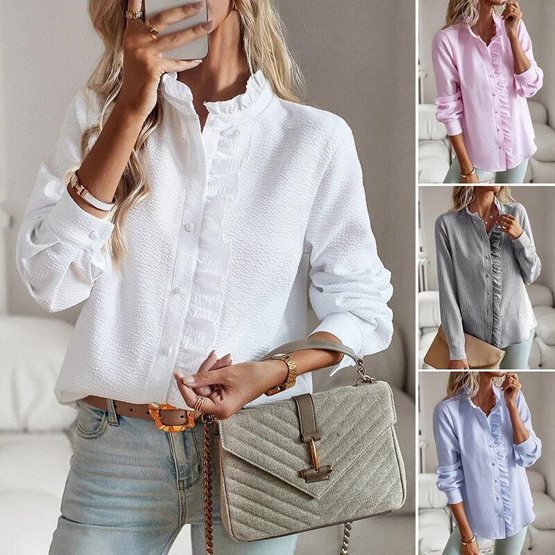 Lisbeth - Elegant long sleeve blouse