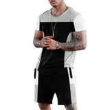 Men's Stitching Color Contrast Sports Suit 51108111L